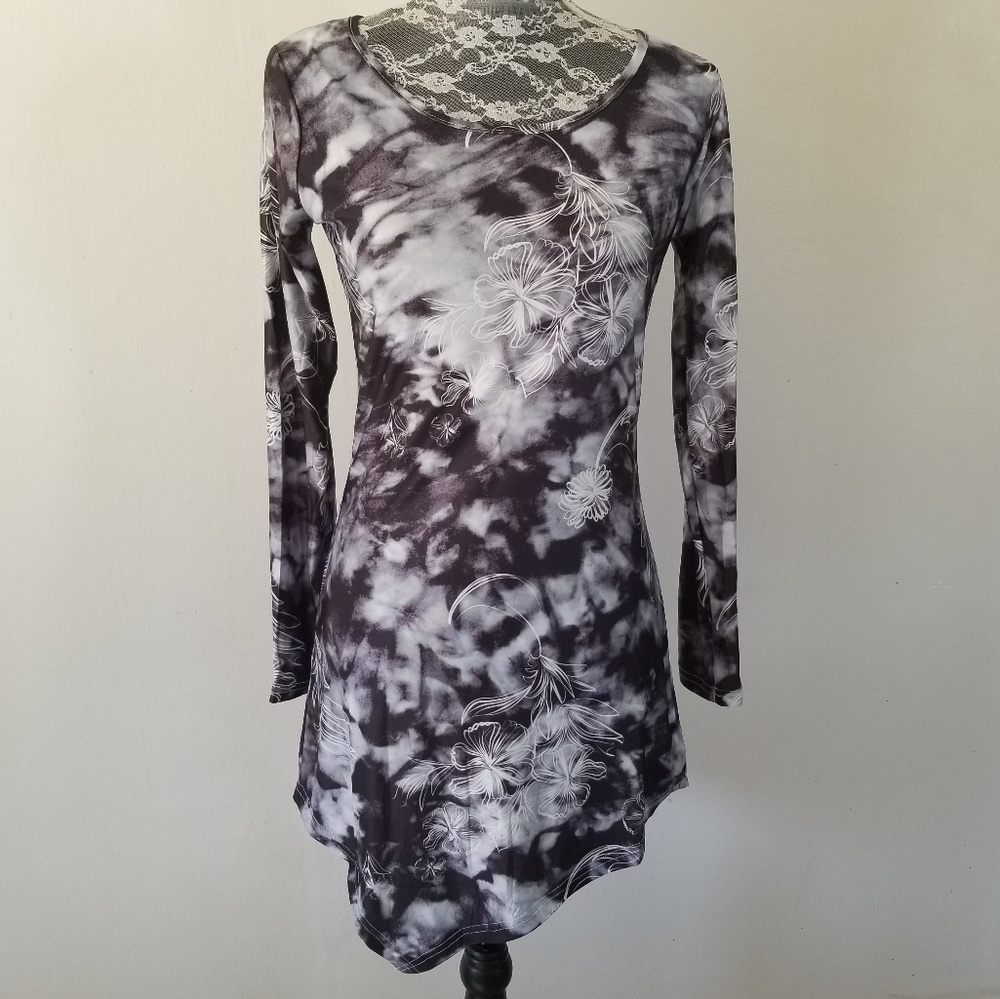 Asymmetrical Floral Top